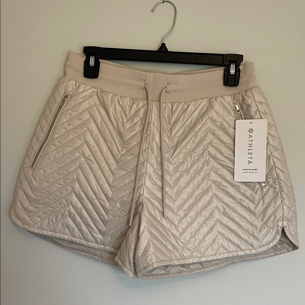 Athleta Women's Quilted Beige Shorts